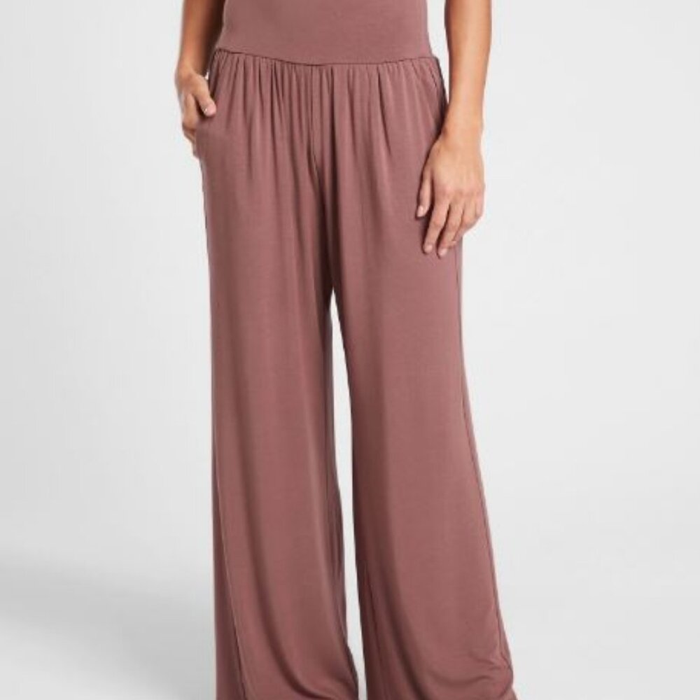 Athleta Mauve Wide Leg Pants